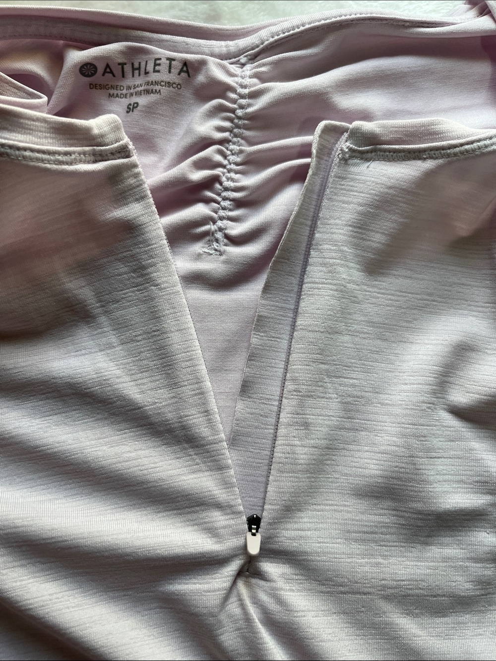 Athleta Pacifica Contoured Quarter-zip Tank in light lavender - Picture 4 of 5